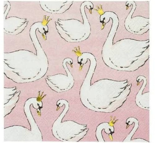 Swan Princess Cocktail Size Napkins