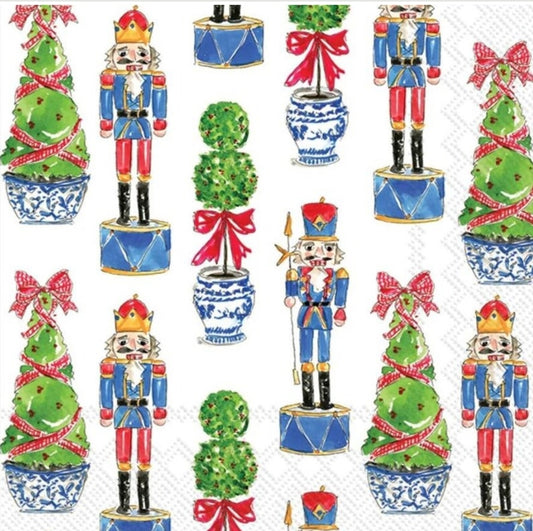 Topiary & Nutcracker Luncheon Size Napkins