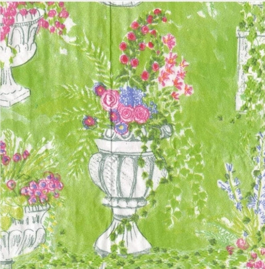 Garden of Potted Plants Cocktail Size Napkins