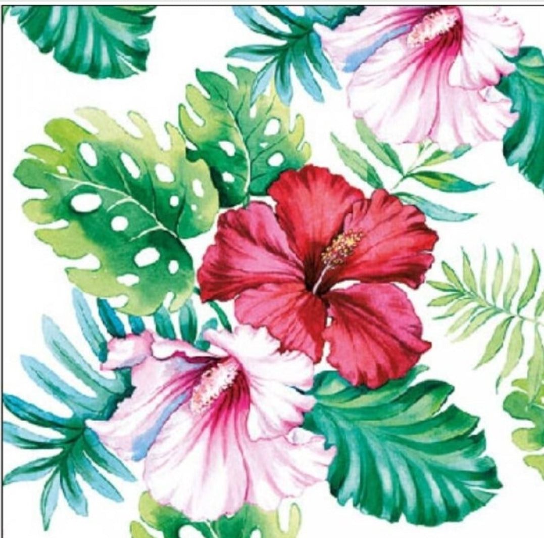 Hibiscus Cocktail Size Napkins