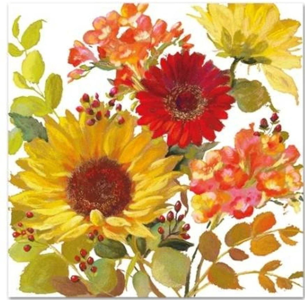 Sunflowers of Autumn Cocktail Size Napkins