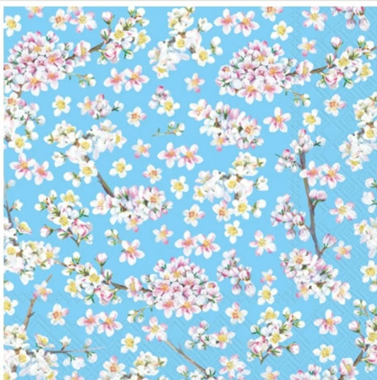 Spring Blossom Flowers Scatter Luncheon Size Napkins