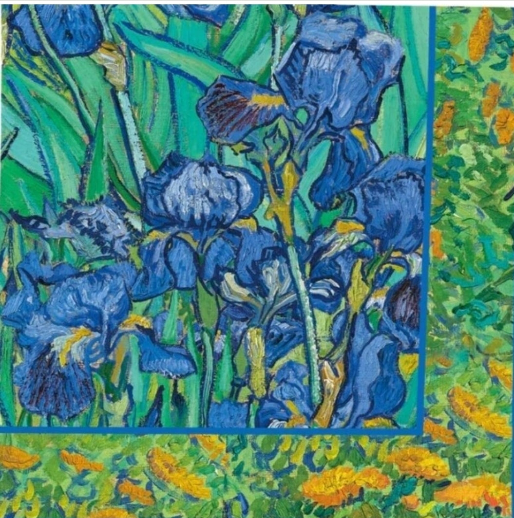 Painted Iris Cocktail Size Napkins