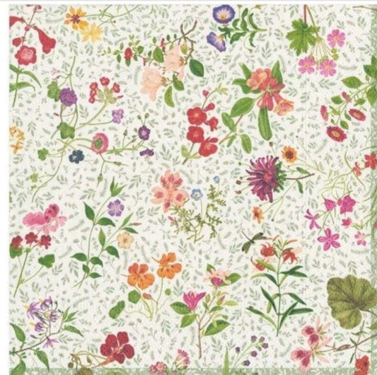 Cottage Wildflowers Cocktail Size Napkins