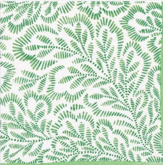 Green Leaf Cocktail Size Napkins