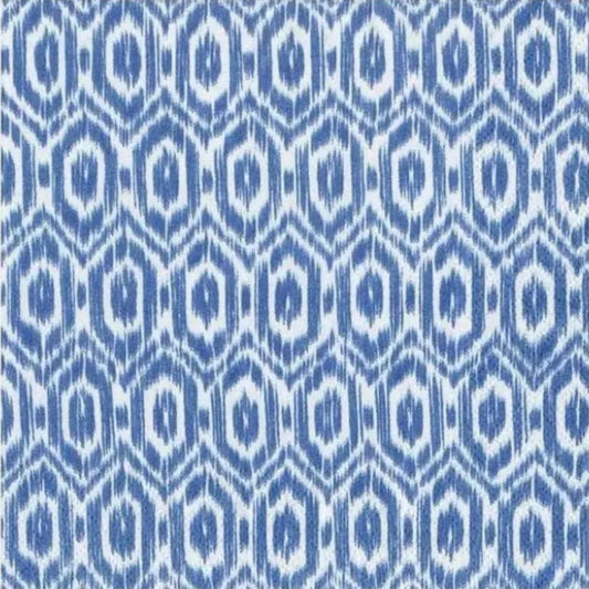 Blue & White Ikat Cocktail Size Napkins