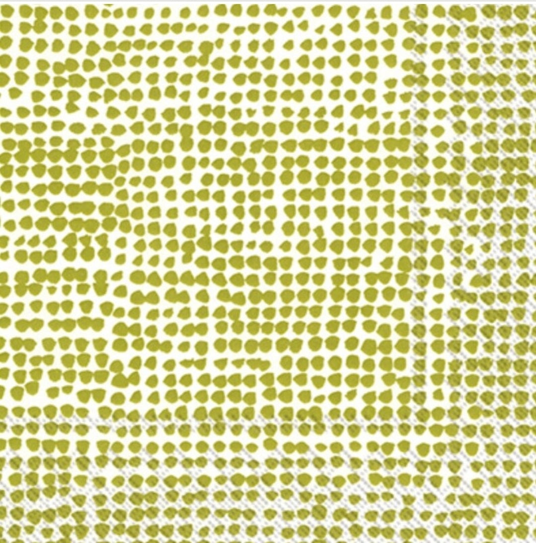 Polka Dot Green Cocktail Size Napkins