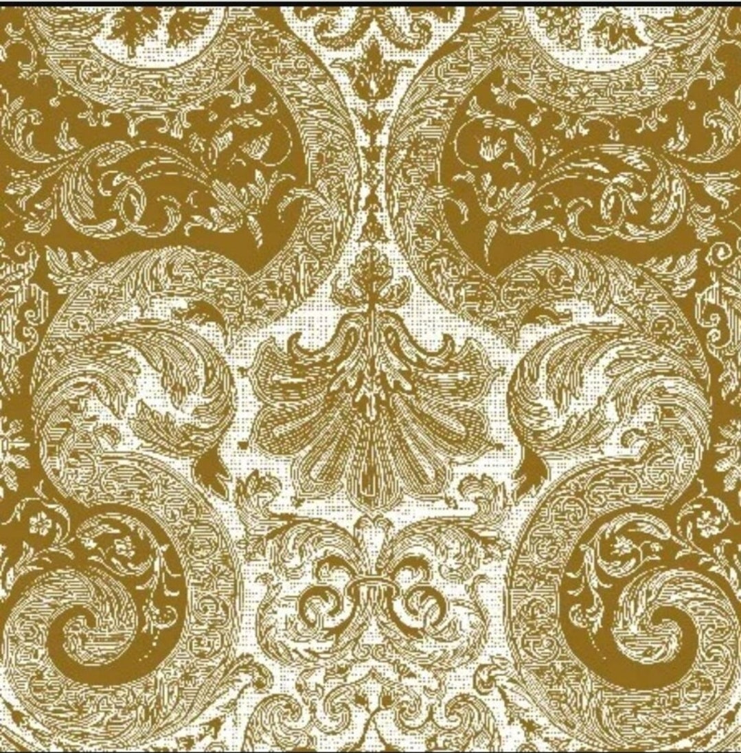 Ornate Gold Paisley Luncheon Size Napkins