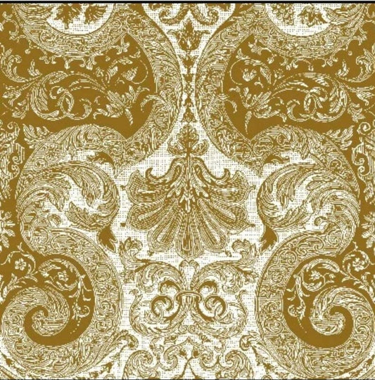 Ornate Gold Paisley Luncheon Size Napkins