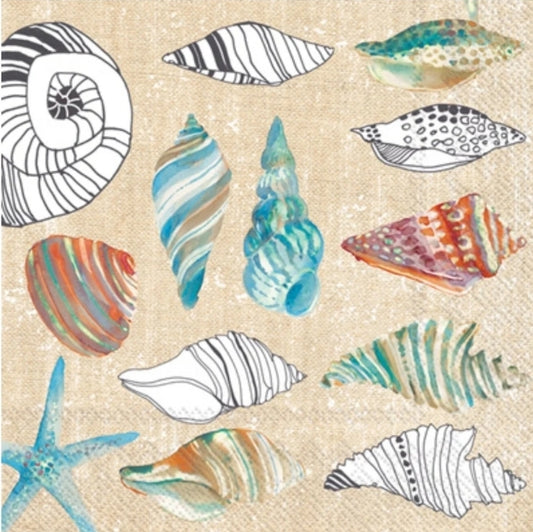 Seashell Cocktail Size Napkins