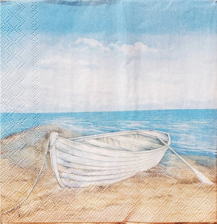 Boat at the Beach Cocktail Size Napkins