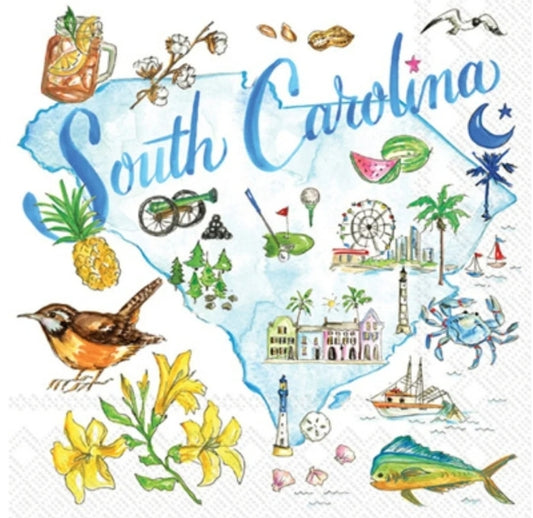 South Carolina Cocktail Size Napkins