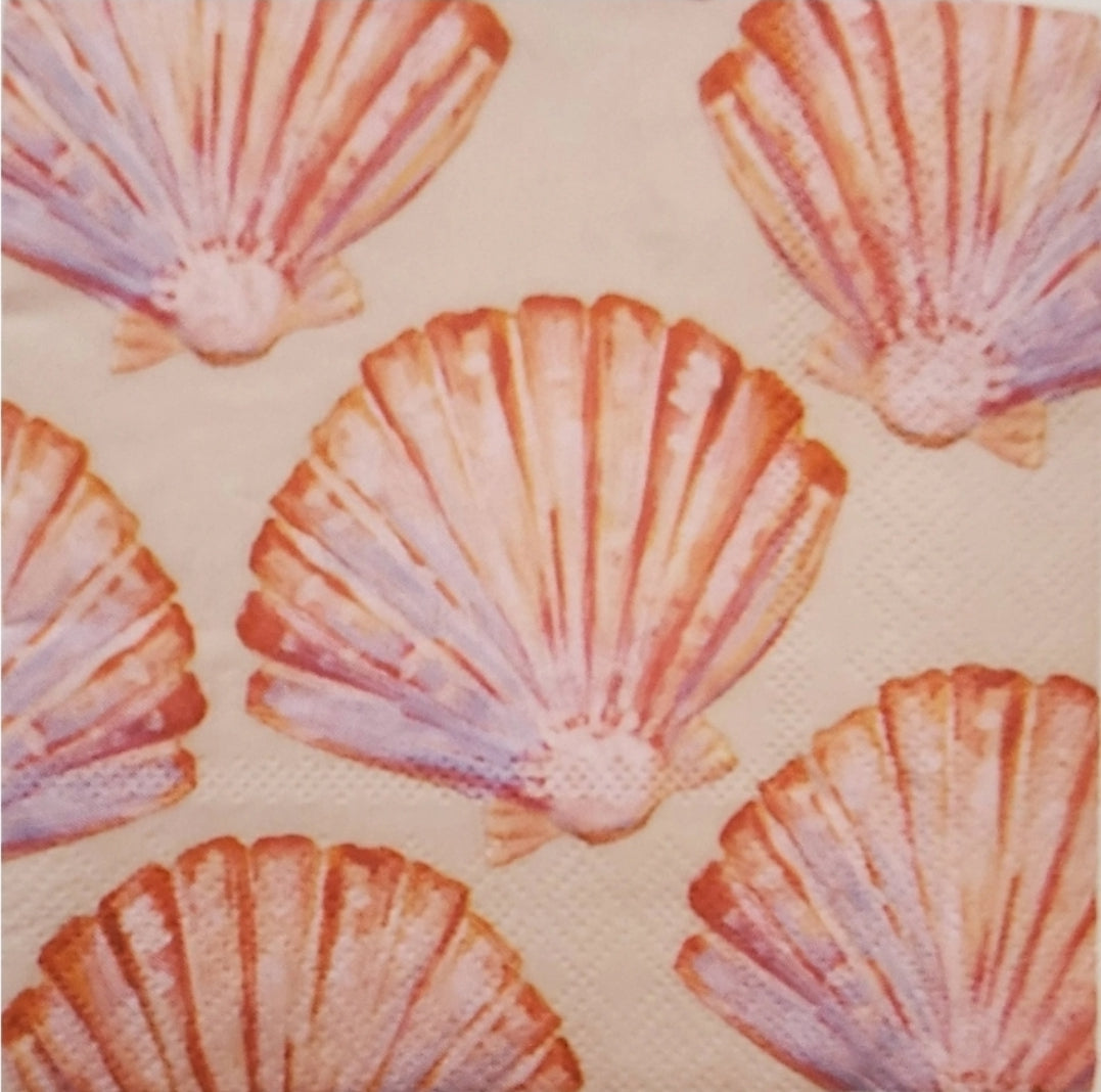 Shell Mermaid Cocktail Size Napkins