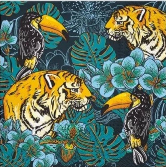 Tiger Luncheon Size Napkins